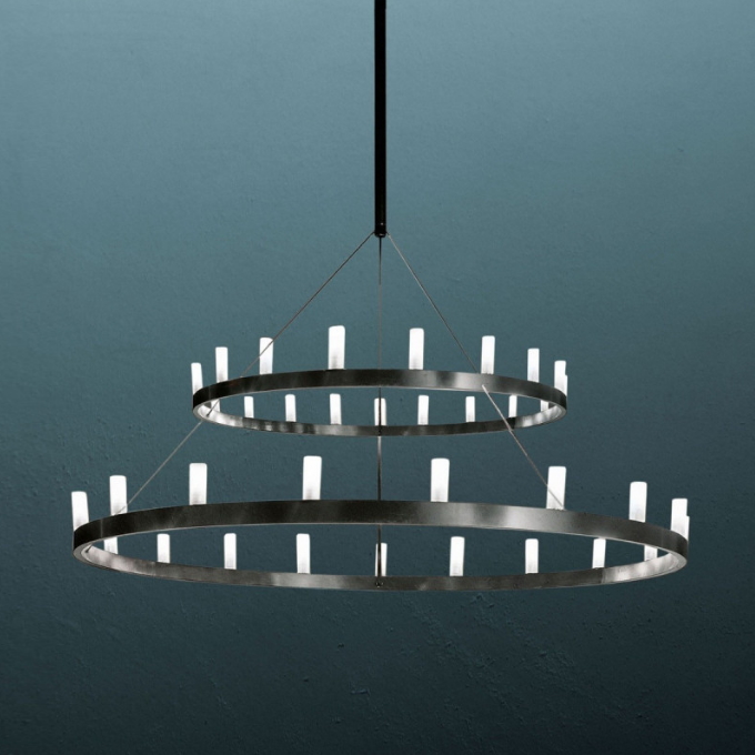 Lamp Fontana Arte - Chandelier Double Подвесные  - 1