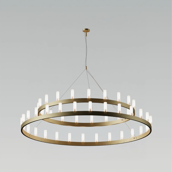 Lamp Fontana Arte - Chandelier Double Подвесные  - 1