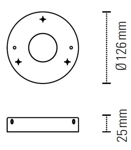 25 mm silver essential accessory for a composition 