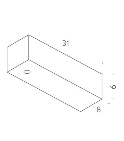 Juoda virštinkinė maitinimo šaltinio pajungimo dėžutė su viena skyle (maitinimo šaltinis montuojamas dėžutėje)