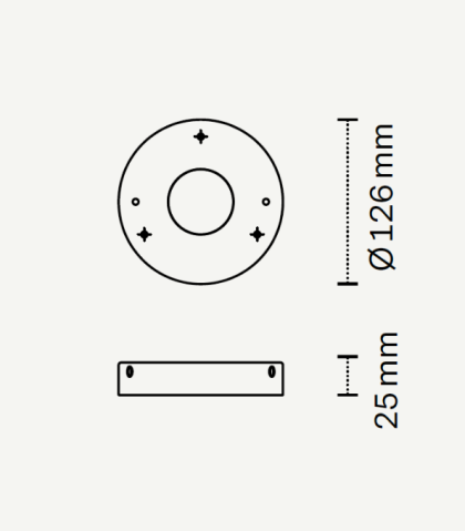 126 mm x 25 mm silver essential accessory for a composition 