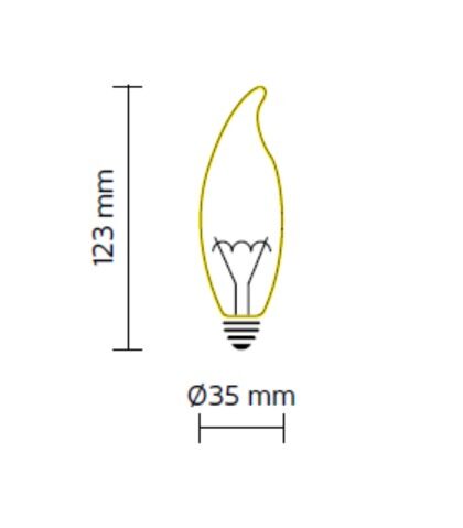 Dimeriuojama lemputė E14 25/40 Watt 2000K