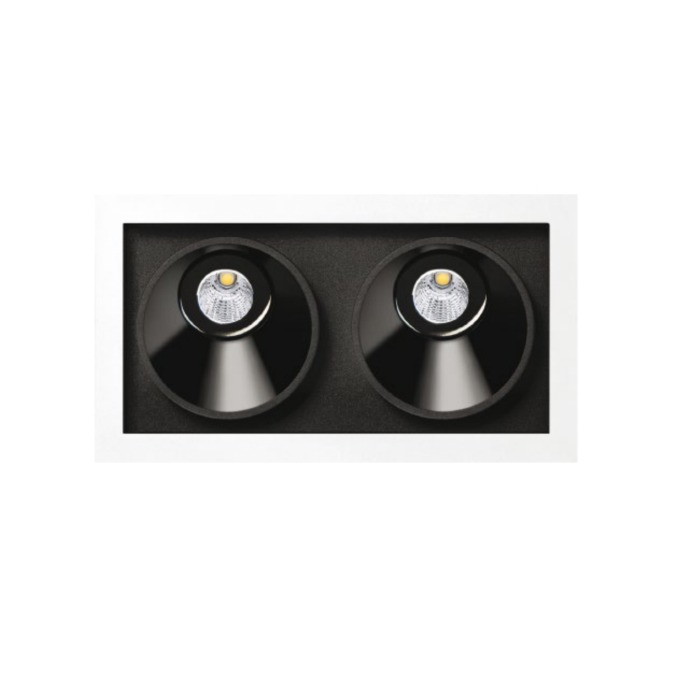 Lamp Arkoslight - Black Foster Asymmetric Recessed 2 Впускаемые  - 2