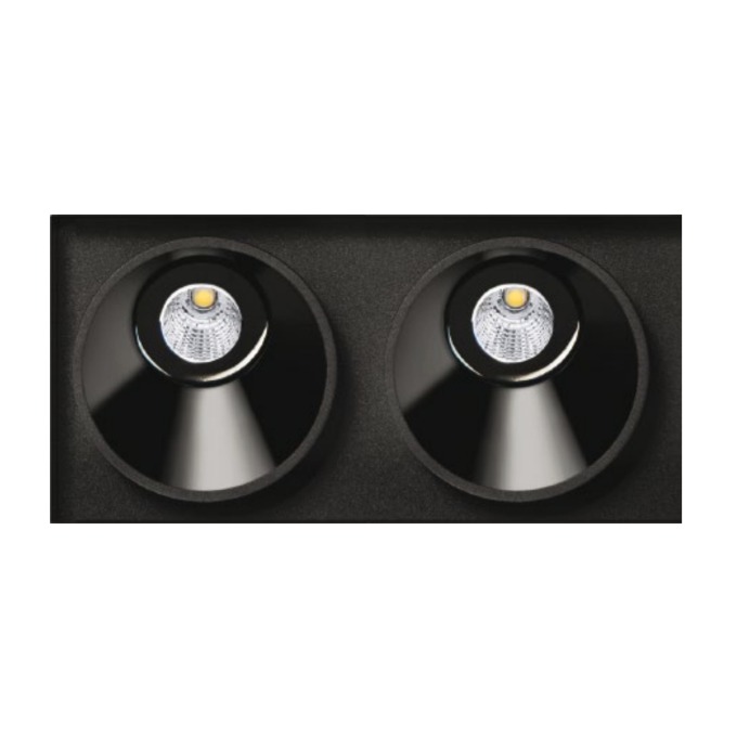 Lamp Arkoslight - Black Foster Asymmetric Trimless 2 Recessed  - 1