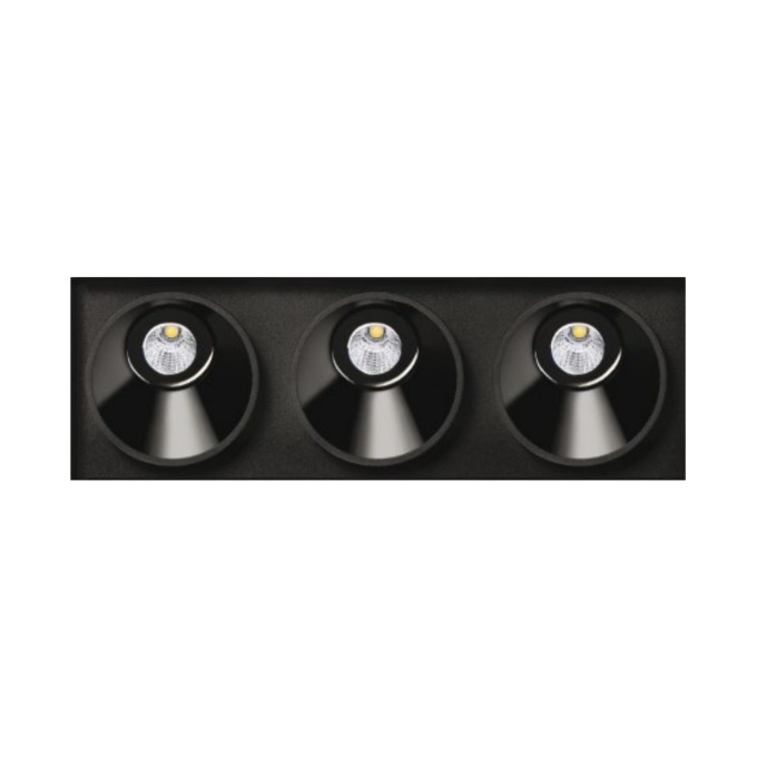 Lamp Arkoslight - Black Foster Asymmetric Trimless 3 Recessed  - 1