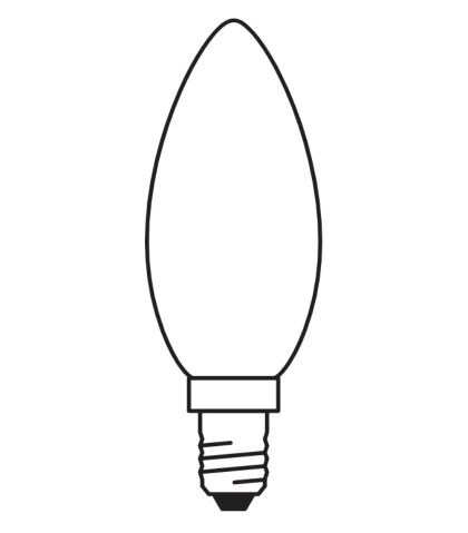 Bulb NON-DIM LED E14 5,5W 2700K 806lm Frosted