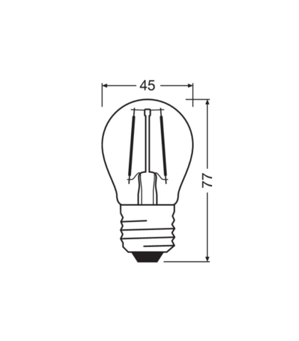 Lemputė nedimeriuojama LED E27 1,5W 2700K 136lm FIL 360°