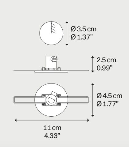 Ceiling mount for 1 luminaire white recessed