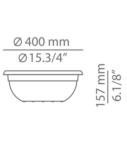 Red pot for natural vegetation