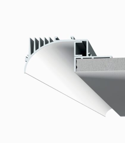 Priglaistomas P007 LED profilis lenktas + profilio dangtelis 15 mm