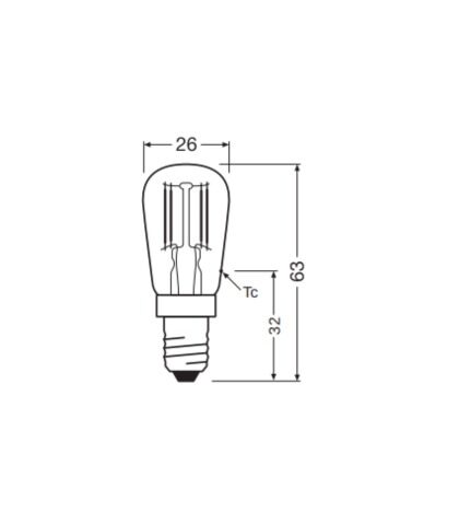 Bulb NON-DIM LED E14 2,2W 2700K 110lm