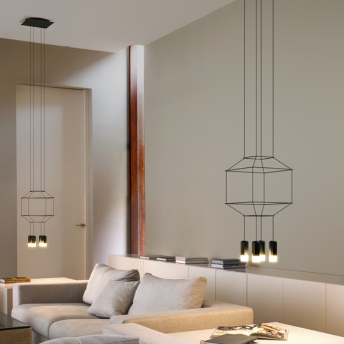 Lamp Vibia - Wireflow Square  Pendant  - 5