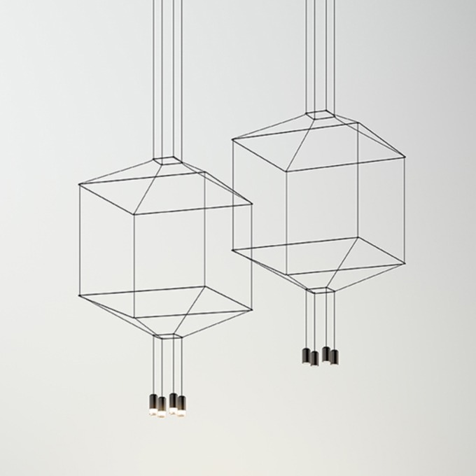 Lamp Vibia - Wireflow Square  Pendant  - 1