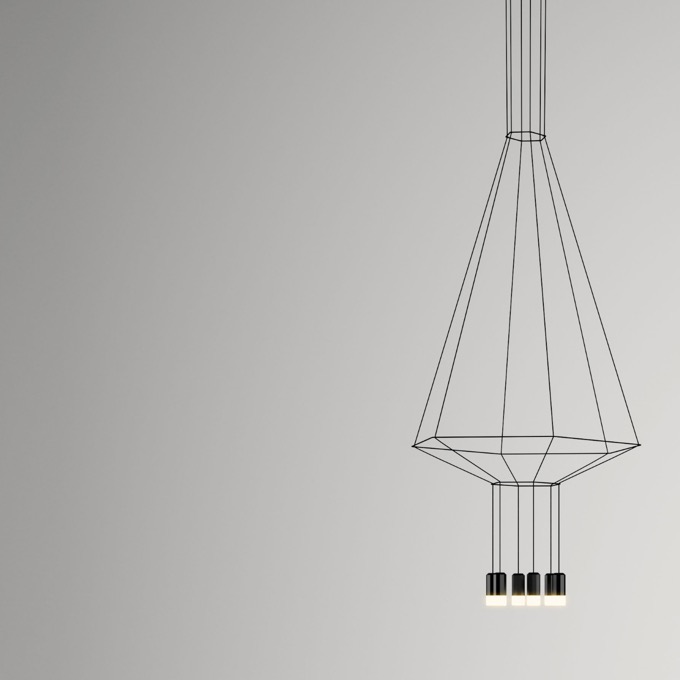 Šviestuvas Vibia – Wireflow Hexagonal Glass Pakabinamas šviestuvas  - 1