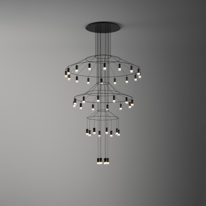 Lamp Vibia - Wireflow Chandelier 0378 Pendant  - 1