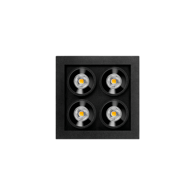 Šviestuvas Arkoslight – Black Foster Micro Recessed 2×2 Įleidžiamas šviestuvas  - 1