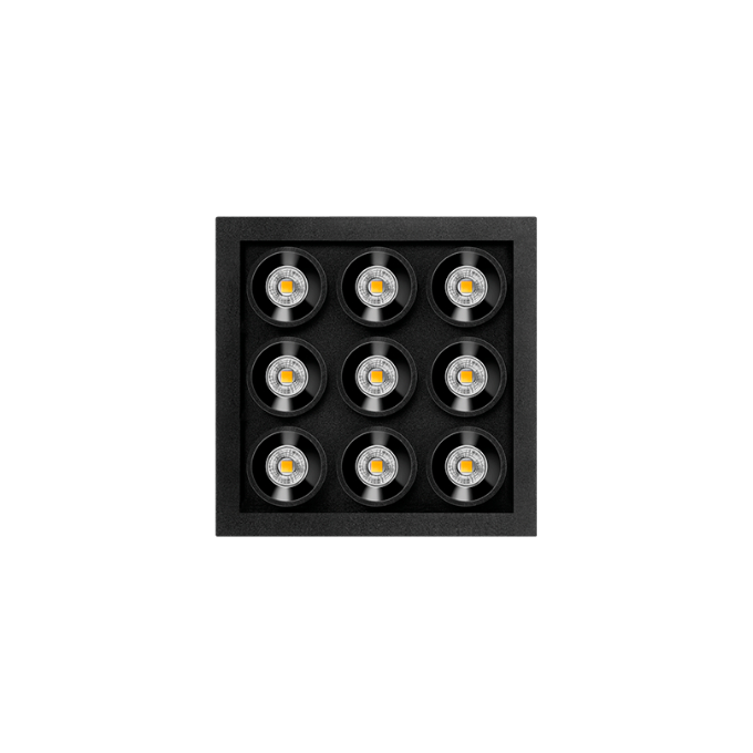 Šviestuvas Arkoslight – Black Foster Micro Recessed 3×3 Įleidžiamas šviestuvas  - 1