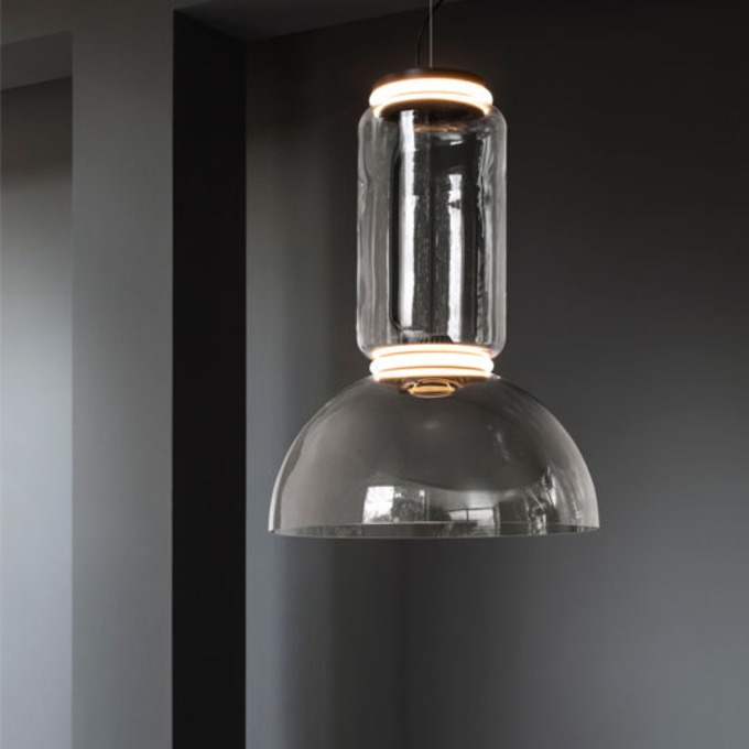 Lamp Flos Noctambule Suspension Cylinder Bowl Pendant  - 1