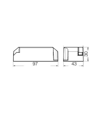 Maitinimo šaltinis 5-38W 300-1050mA DC 10-54V DALI(1-3 šviestuvams)