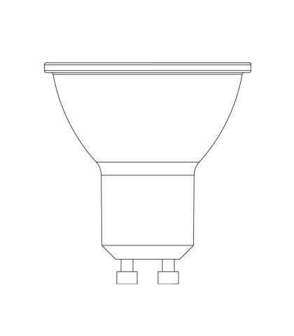 LED NO DIMMABLE GU10 6,9W 3000K 575lm 60°CRI80