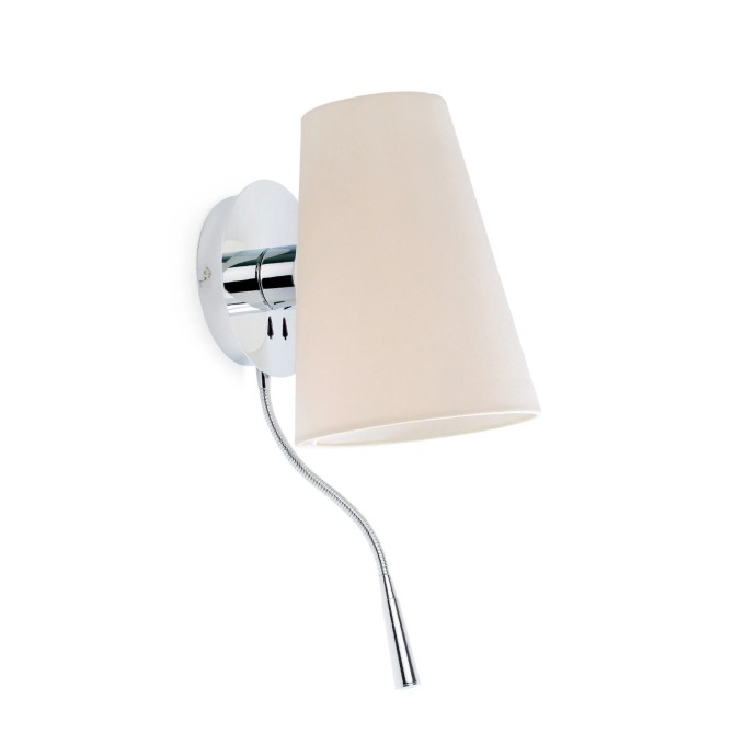 Lamp Faro - LUPE Chrome wall lamp with reader Wall  - 2