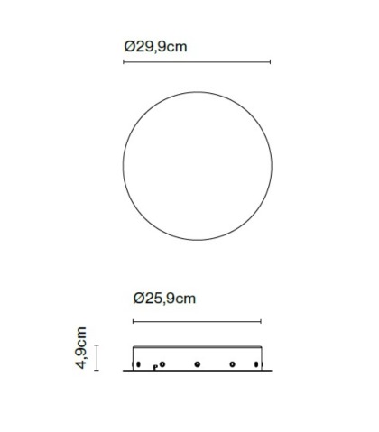 CANOPY 29,9cm 50W TRIAC for  9 lamps