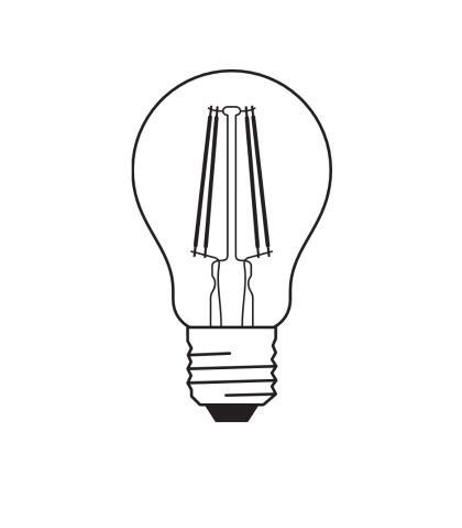 Bulb NO DIM LED E27 4W 2700K 470lm FIL 300° 