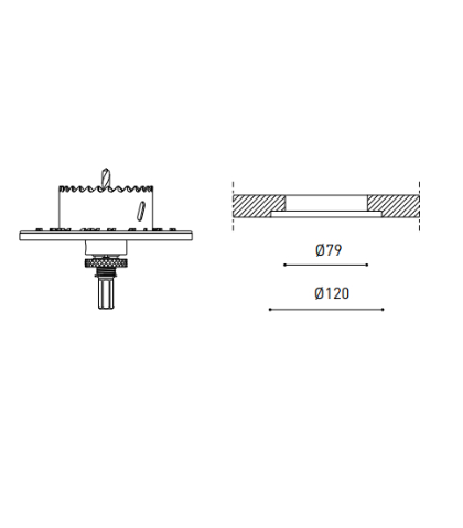 Gręžimo karūna D79 X D120 MM