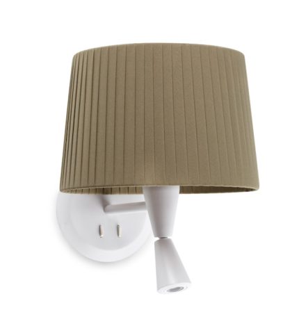 Šviestuvas Faro – SAMBA White/ribbon green wall lamp with reader