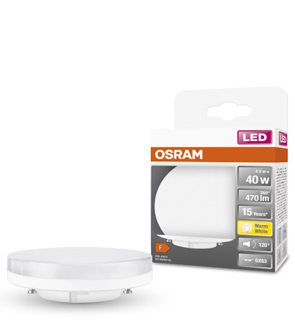 LED Star GX53 40 120° 4.9W 827 Frosted GX53