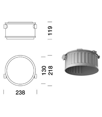 Recessed Box for Aster Medium plaster and concrete 8945141