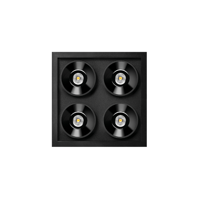 Šviestuvas Arkoslight – Black Foster Recessed 2×2 Įleidžiamas šviestuvas  - 1