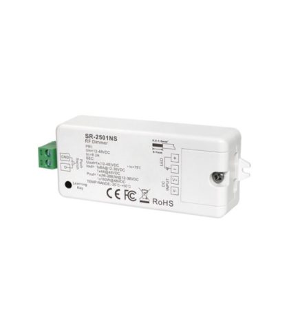 LED juostų valdymo sistemos imtuvas 12V – 48V 1x8A vienos spalvos