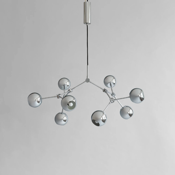Lamp 101 Copenhagen - Drop Chandelier Globe Mini Chrome Подвесные  - 1