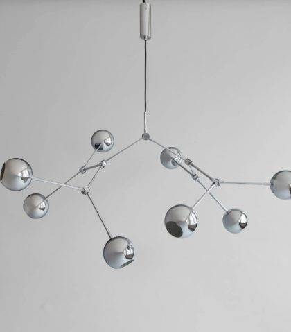 Lamp 101 Copenhagen - Drop Chandelier Globe Chrome