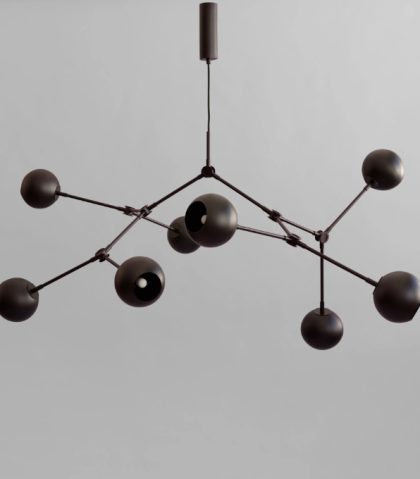 Lamp 101 Copenhagen - Drop Chandelier Globe Burned Black