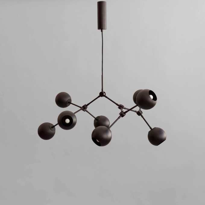 Lamp 101 Copenhagen - Drop Chandelier Globe Mini Burned Black Подвесные  - 1