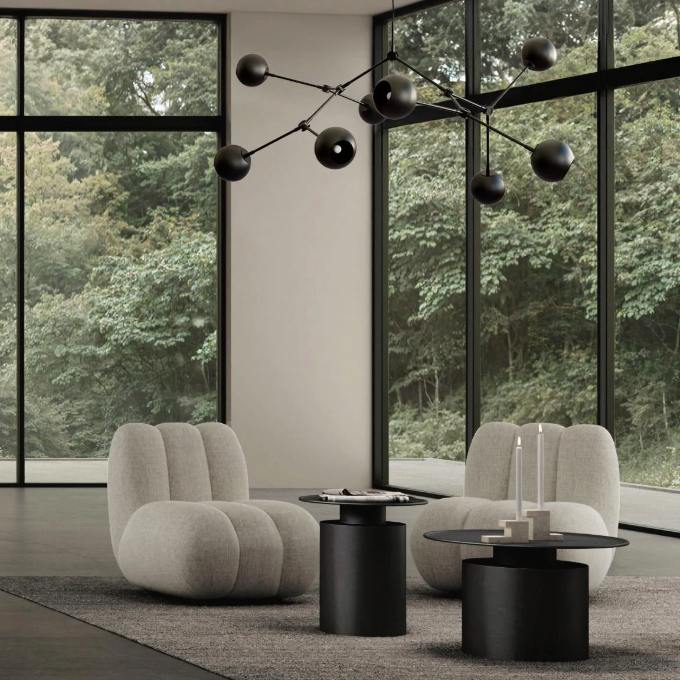 Lamp 101 Copenhagen - Drop Chandelier Globe Burned Black Подвесные  - 3