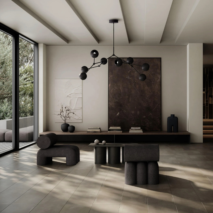 Lamp 101 Copenhagen - Drop Chandelier Globe Burned Black Подвесные  - 2