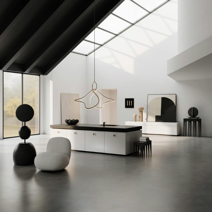 Lamp 101 Copenhagen - Kumo Chandelier Big Brass Подвесные  - 4