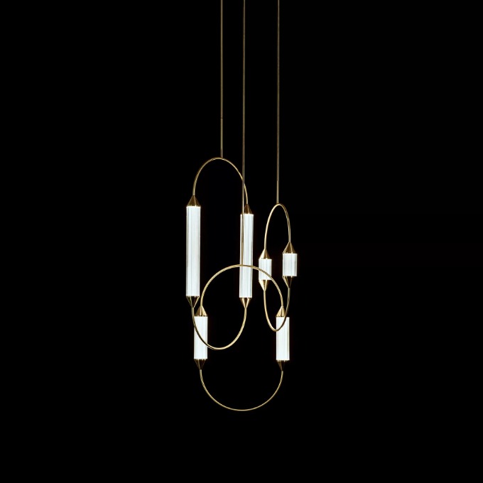 Lamp GIOPATO&COOMBES - Cirque Chandelier Weave Medium Pendant  - 1