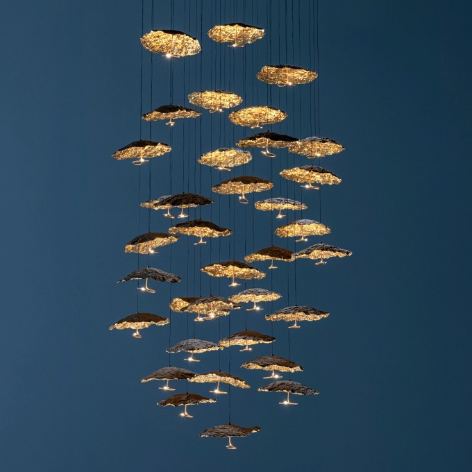 Lamp Catellani & Smith - Gold Moon Chandelier Подвесные  - 2