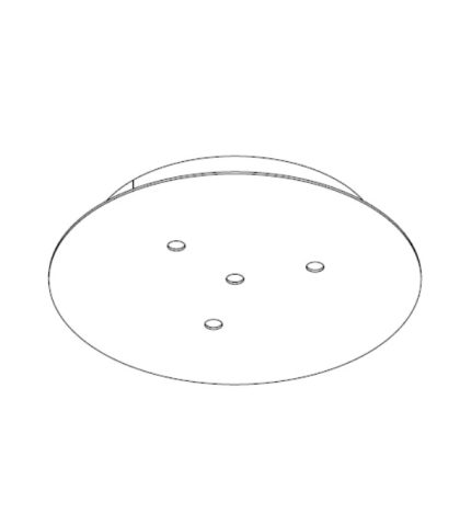 Ceiling cup white Ø230mm R650AB EXT