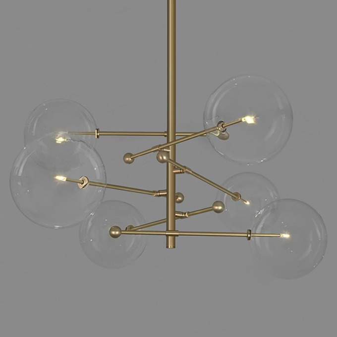 Exposure lamp Schwung Home - RD15 6 Arm Chandelier Подвесные  - 2