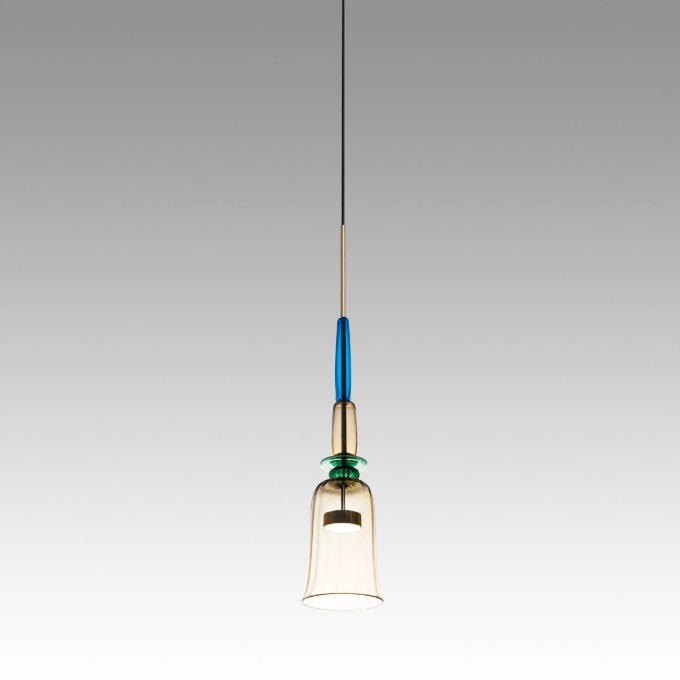 Lamp GIOPATO&COOMBES - Flauti Pendant 10 Amber Подвесные  - 1