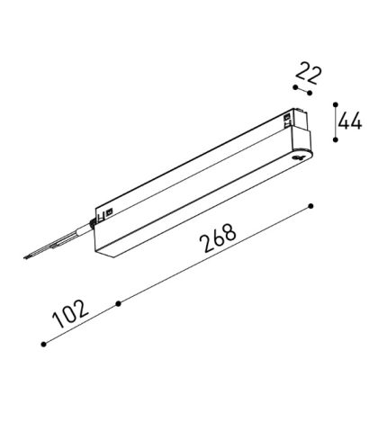 Arkoslight - Track 48V 250W driver for installation inside track WHITE 04340169W