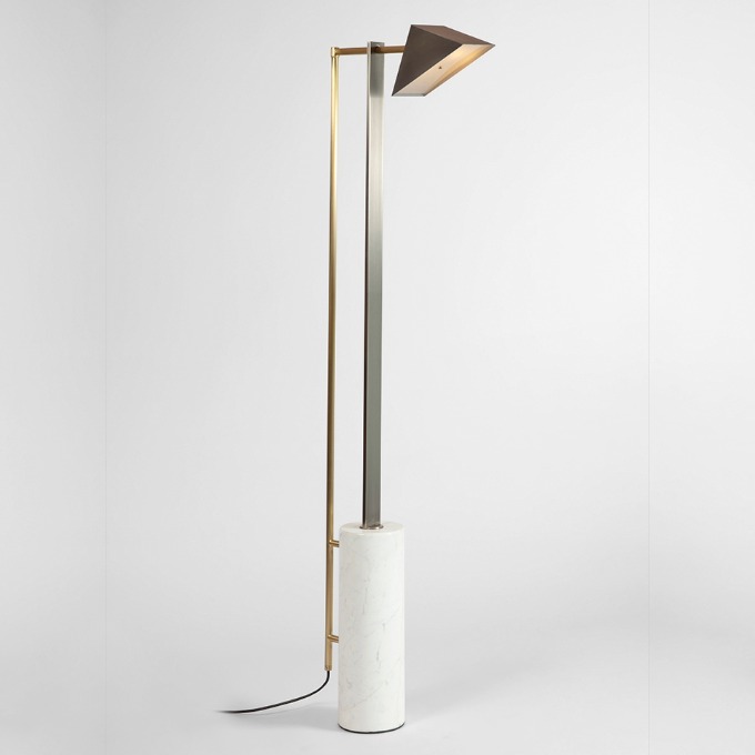 Lamp Square in circle - Marble and wedge Floor  - 1