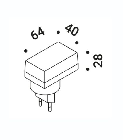 Driver with plug Input 110-240V - 50/60Hz, Output 5V DC - 2A - 10W - IP20