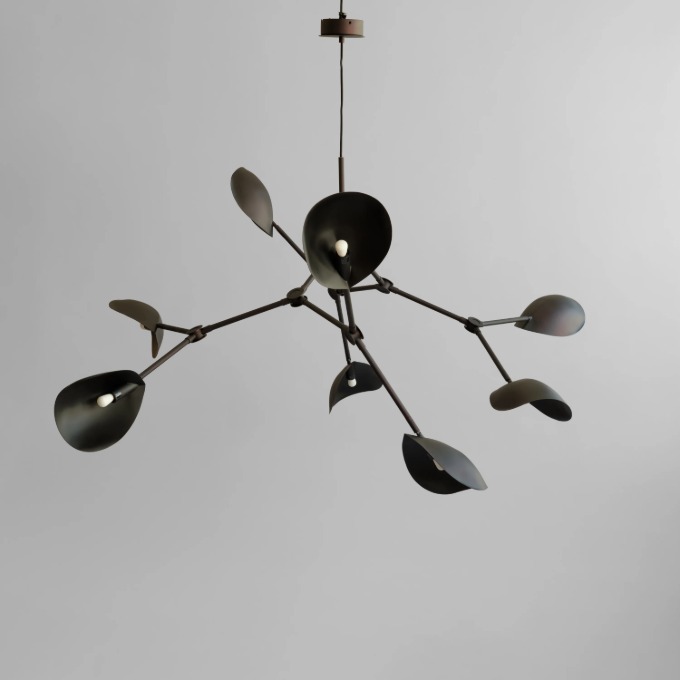 Šviestuvas 101 Copenhagen – Stingray Chandelier Grande Burned Black Pakabinamas šviestuvas  - 3