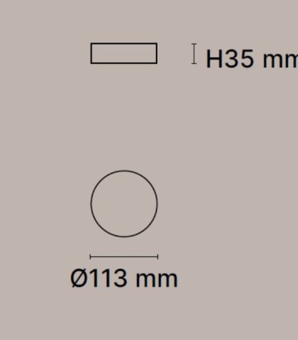 Ceiling mounting surface for 1 luminaire on-off matt white metal